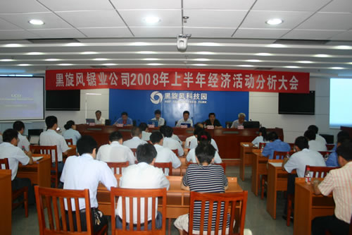 黑旋風(fēng)鋸業(yè)公司召開上半年經(jīng)濟(jì)活動(dòng)分析會(huì)