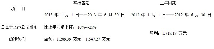 四方達(dá)：2013年度半年度業(yè)績(jī)預(yù)告
