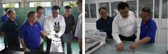 兵器集團黨組成員、總會計師張華到中南鉆石公司調(diào)研