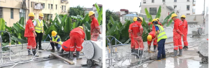 奔朗金剛石繩鋸助力廣州鶴洞大橋引橋拆除工程