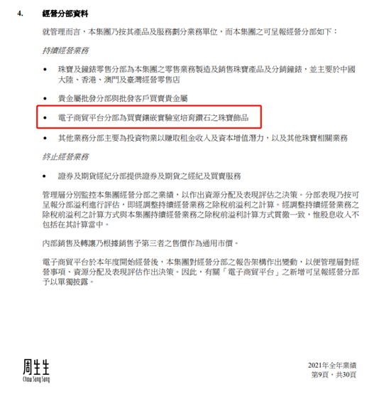培育鉆石火熱 周生生加入“戰(zhàn)局”