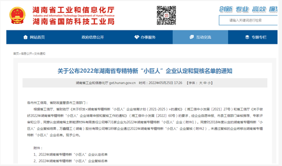 2022年湖南省專精特新“小巨人”企業(yè)認定和復核名單公布 富櫳新材、長沙石立及方圓磨料磨具榜上有名