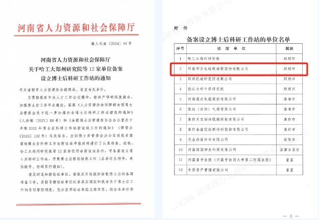 喜訊！四方達成功獲批設立國家級博士后科研工作站